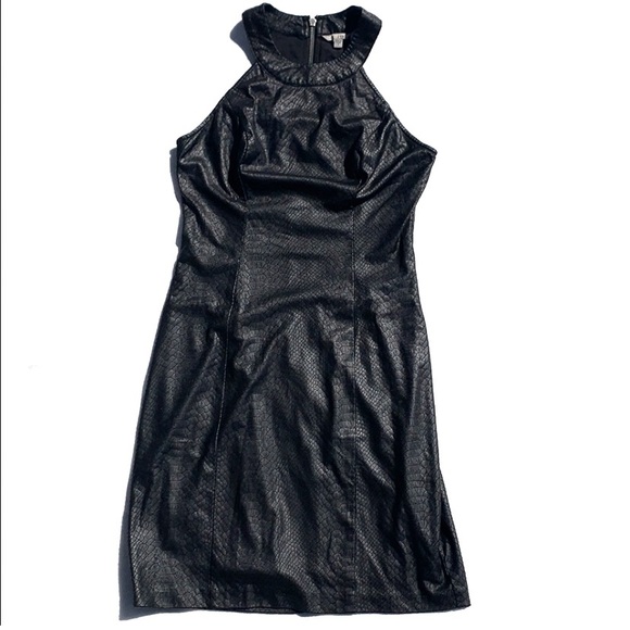 black snake print dress